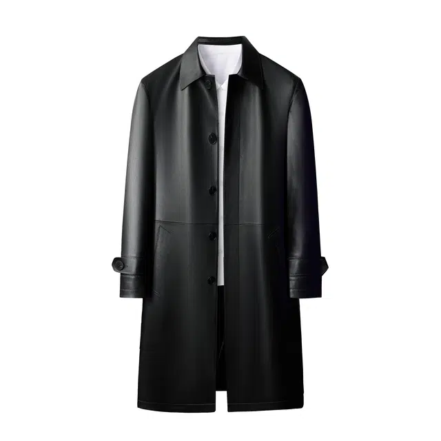 Pierre Cardin Long Leather Coat