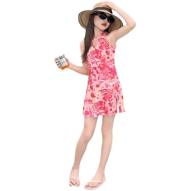 木木兔 夏季时髦洋气时尚女孩国风锦鲤显瘦泳衣裤