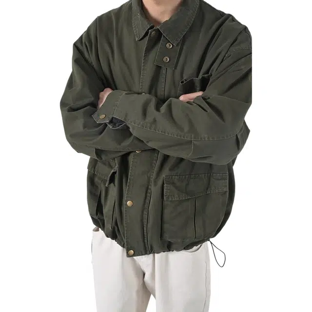 下层基础 宽松做旧质感水洗牛仔外套 男女同款