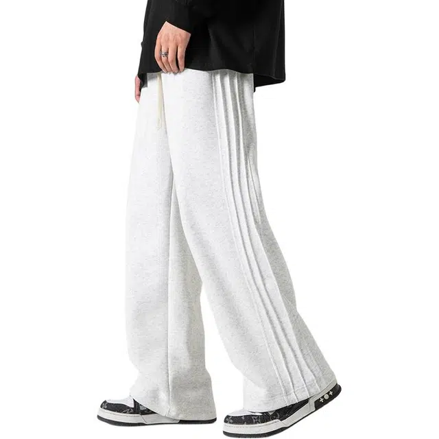 太子龍 直筒阔腿裤宽松秋冬垂感运动拖地裤长裤休闲裤 男女同款