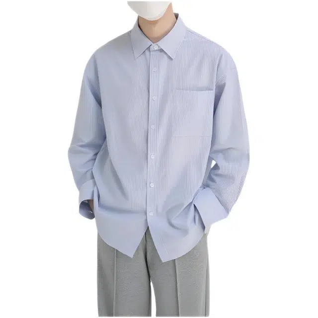 木木兔 格子长袖高级感透气简约时尚设计日常衬衫 男款