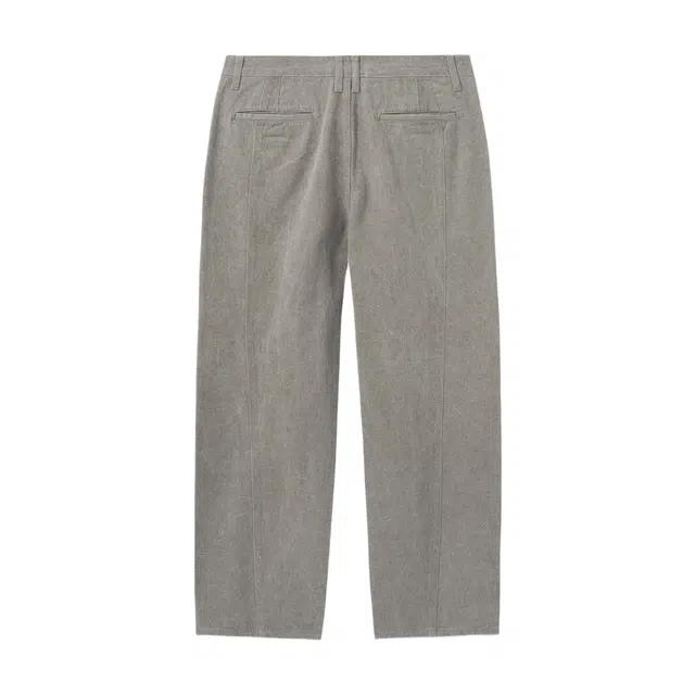 BESLOW TWIST SEAM WASHED COTTON PANTS