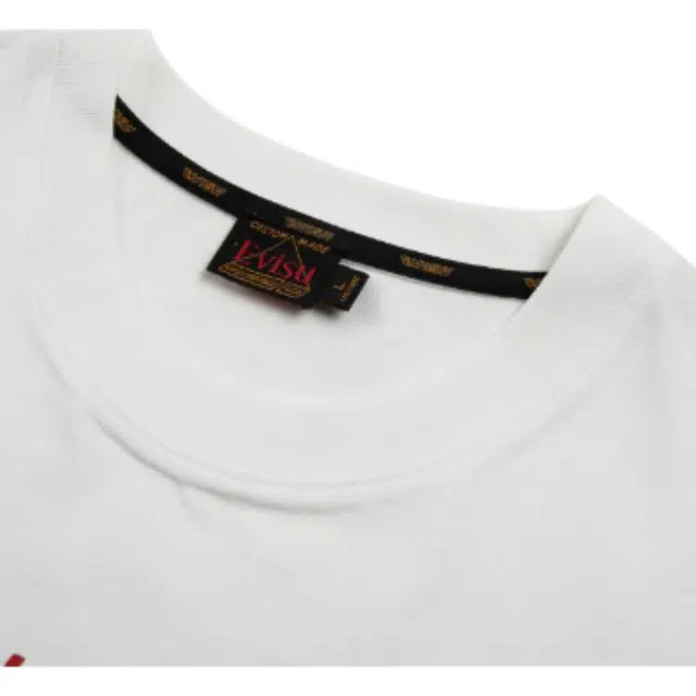 EVISU Slogan And Poster Print Loose Fit T-Shirt LogoT