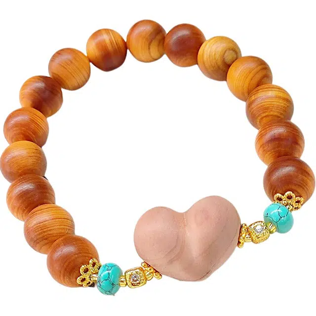 得笙陌 屁桃爱心创意时尚国潮小众款#好运 崖柏 手串 男女同款情侣款