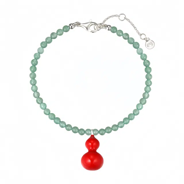 子婳 红色葫芦串珠 新中式国风福禄原创小众设计时尚轻奢高级感#好运 东陵玉 手串 女款