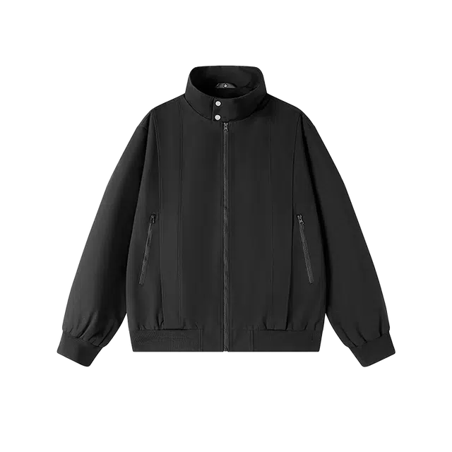 奇迹街区 复古潮牌立领拉链宽松休闲百搭情侣夹克外套 男女同款