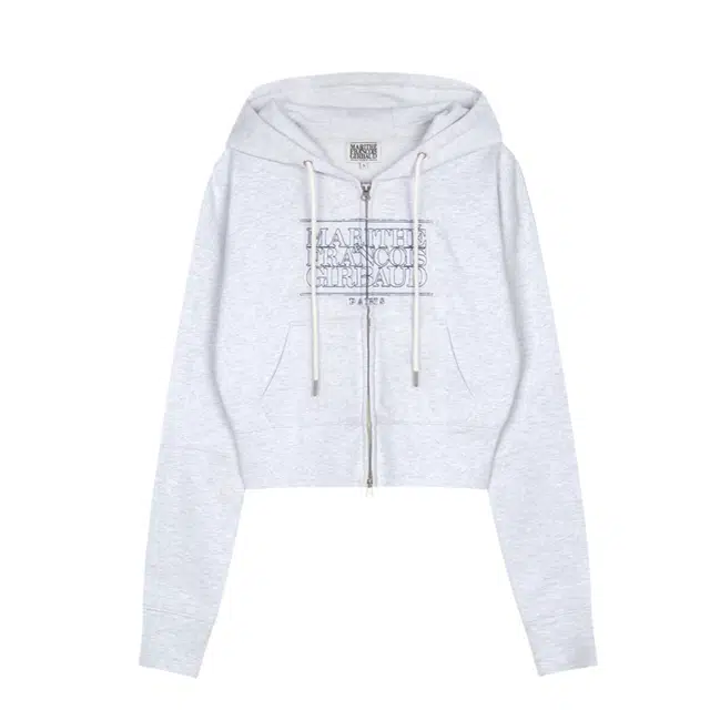 MARITHE FRANCOIS GIRBAUD W CLASSIC LOGO CROP HOODIE ZIPUP