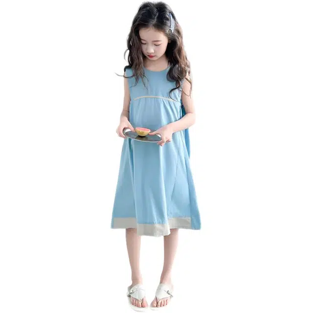 比比我连衣裙 无袖时尚百搭亲肤 儿童款