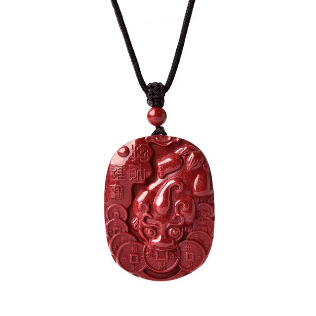 【匠心手作 招财貔貅】 灵菲 高含量紫金砂吸金兽项链 本命年新中式红色暴富转运挂件 #好运朱事顺利礼盒 朱砂 吊坠 男女同款情侣款