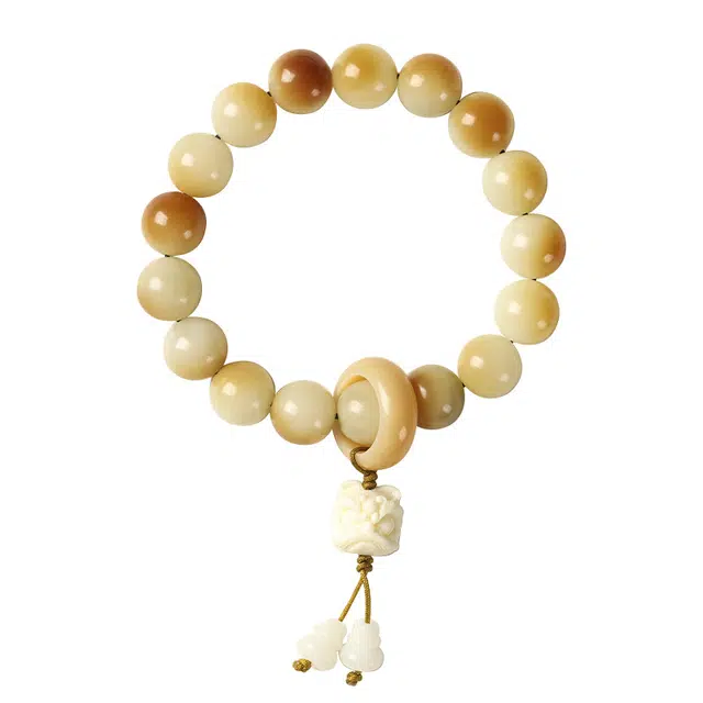 【醒狮守护】 琉堇 新中式招财纳福文玩佛珠 小众复古设计时来运转平安顺遂手持盘玩绕指柔休闲解压念珠#好运 菩提根 手串 女款