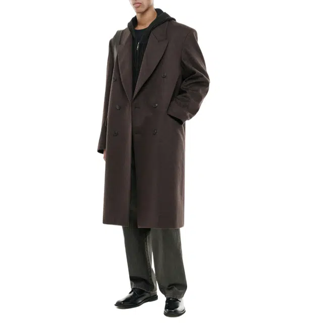 BESLOW OVERSIZED CASHMERE DOUBLE BREASTED COAT