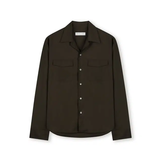 BESLOW MILITARY CONVERTIBLE COLLAR SHIRT DARK