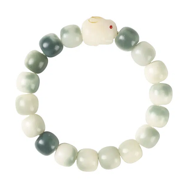 【玉兔探春】 缇克玺 可爱兔子平安美 招桃花转运珠国风气质温柔串珠 好运 菩提根 手串 男女同款情侣款