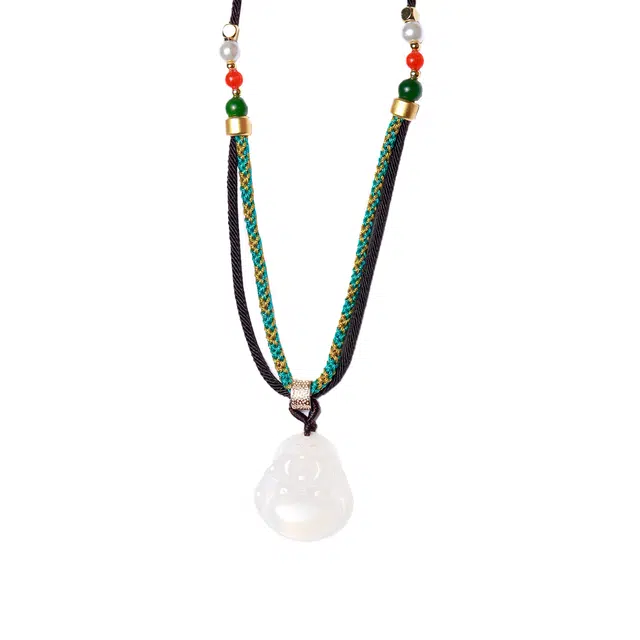 梨云暮雪 精选高品质 云岚款白月光佛公 笑口常开弥勒佛 平安喜乐 上岸#好运天然 玉髓 吊坠 男女同款情侣款