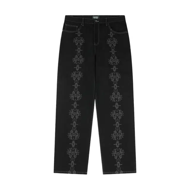 BESLOW WESTERN EMBROIDERY LOOSE FIT JEANS
