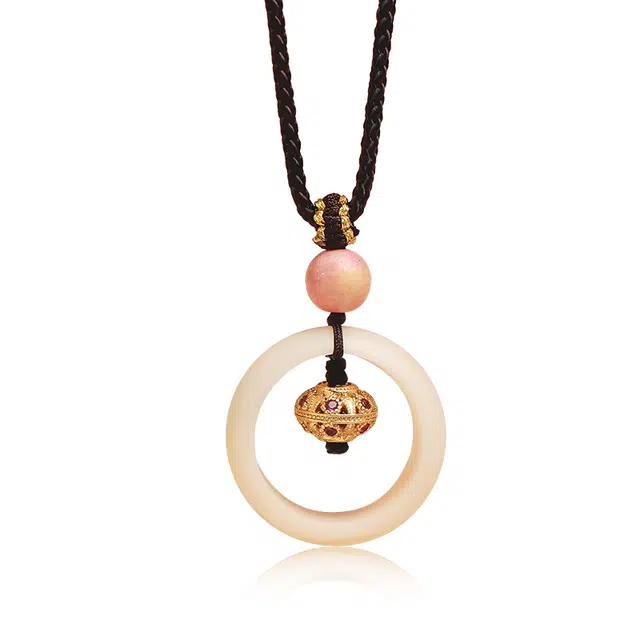 【平安喜乐】 月印百川 新中式复古国潮设计文玩锁骨链 八方来财多财多福诸事顺遂事业有成前程似锦#好运 菩提根 项链 男女同款情侣款