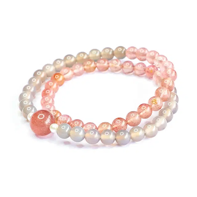 絮物 【前程似锦】温柔可爱气质奢高级感国潮新中式简约主义小众时尚百搭出街神器#好运 草莓晶 手串 男女同款情侣款