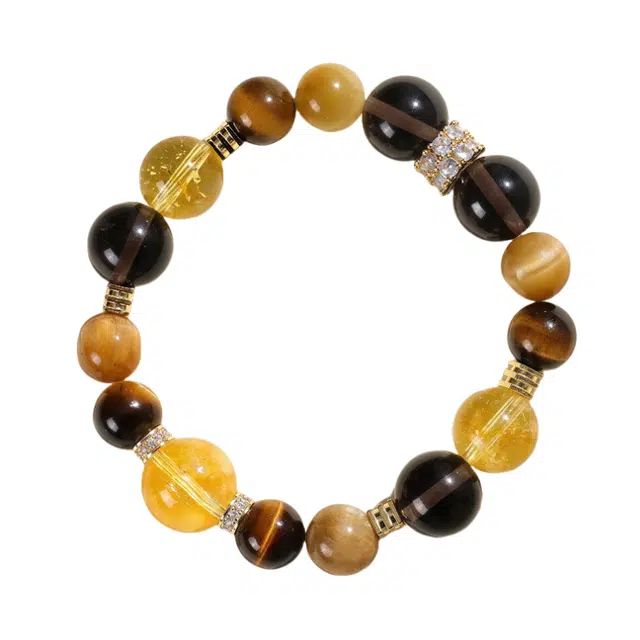 福柚 八方来财时来运转新中式进斗金好运上岸小众#好运 树脂 手串 男女同款情侣款