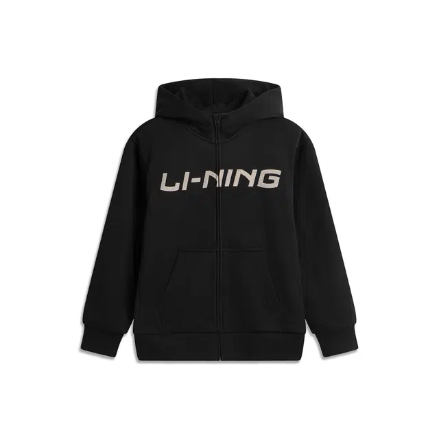 李宁儿童卫衣 运动生活系列 宽松休闲连帽针织拉链长袖 儿童款
