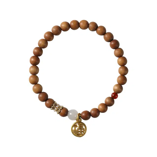 【过手留香】 琉堇 新中式国风福牌转运珠串珠 水逆退散招财纳福叠戴手饰念珠#好运 芭比檀香 手串 女款