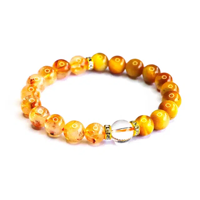 絮物 小众复古风温柔气质轻奢高级感新中式国风设计感简约时尚百搭款出街神器招财进宝#好运 黄水晶 手串 男女同款情侣款