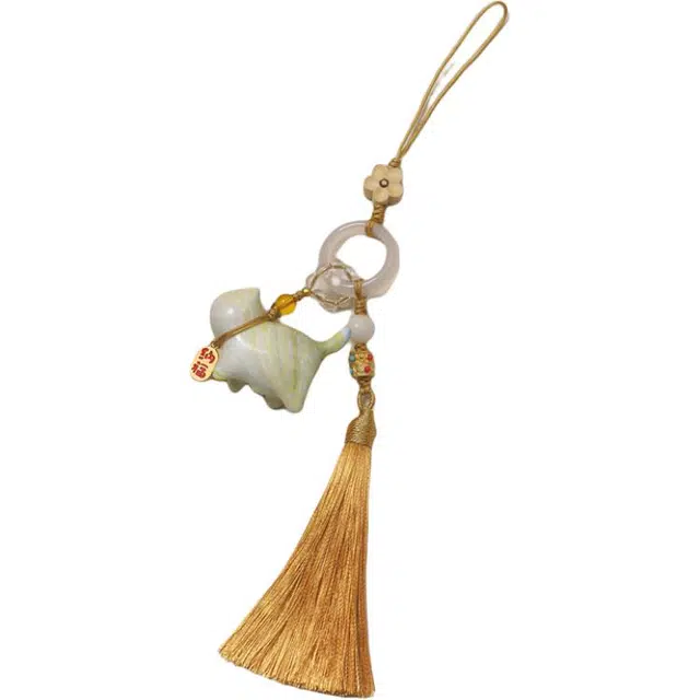 得笙陌 非遗漆猫咪钥匙扣包包挂招财猫摆件车挂饰品超萌#好运 大漆 挂件 男女同款情侣款