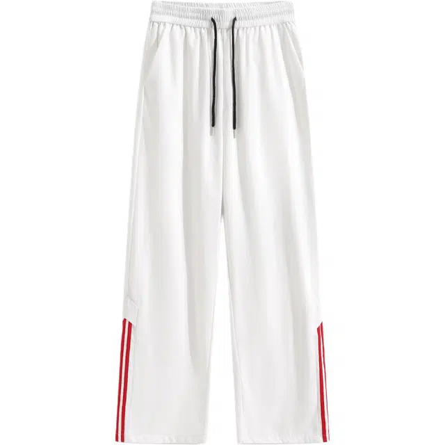 洞洞拐 美式运动条纹设计宽松舒适速干休闲裤 男女同款