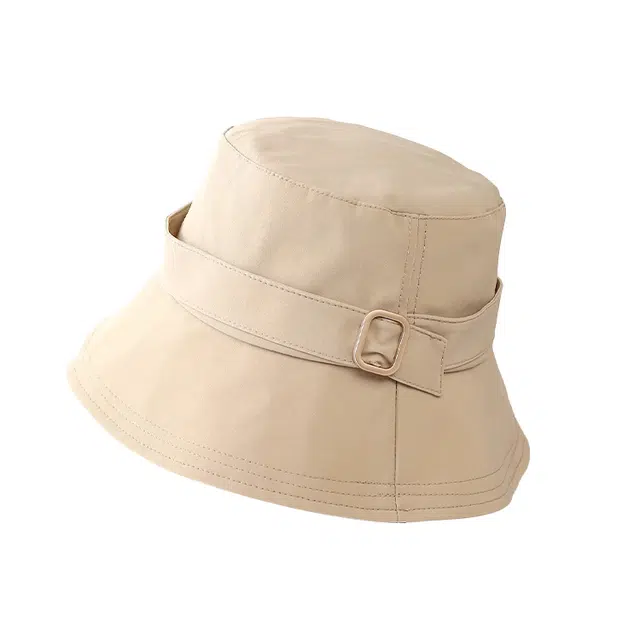 俞兆林 韩式户外露营登山钓鱼简约防晒遮阳帽大帽檐显脸小 聚酯纤维 渔夫帽 男女同款情侣款