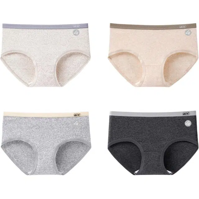 潞优野 抗菌裆中腰透气裤头三角内裤 女款