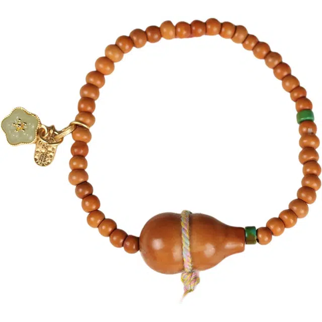 镯钰瑭 新中式 福禄双全 国风 复古 轻奢 时髦 国潮气质优雅大方小众国风 休闲通勤个性百搭好运 橄榄核 手串 男女同款情侣款