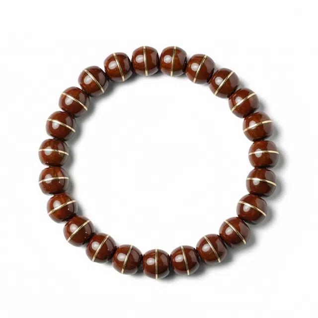 宣华意 【收藏级】精品文玩实心一线药师镶嵌佛念珠#好运 紫金鼠 手串 男女同款情侣款