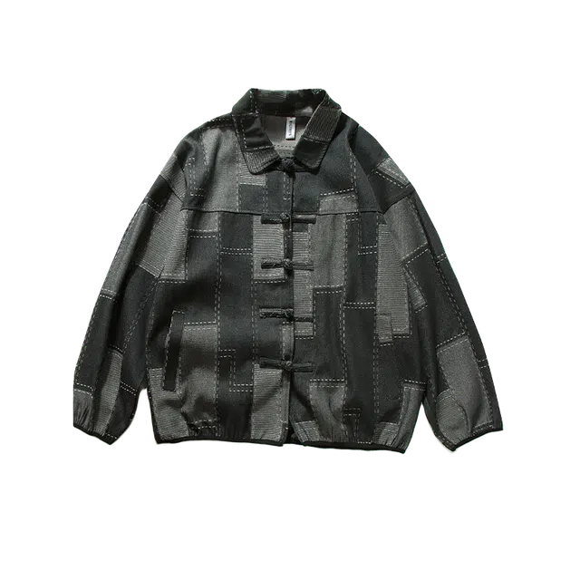 奇迹街区 潮牌美式翻领复古宽松百搭休闲夹克外套 男女同款