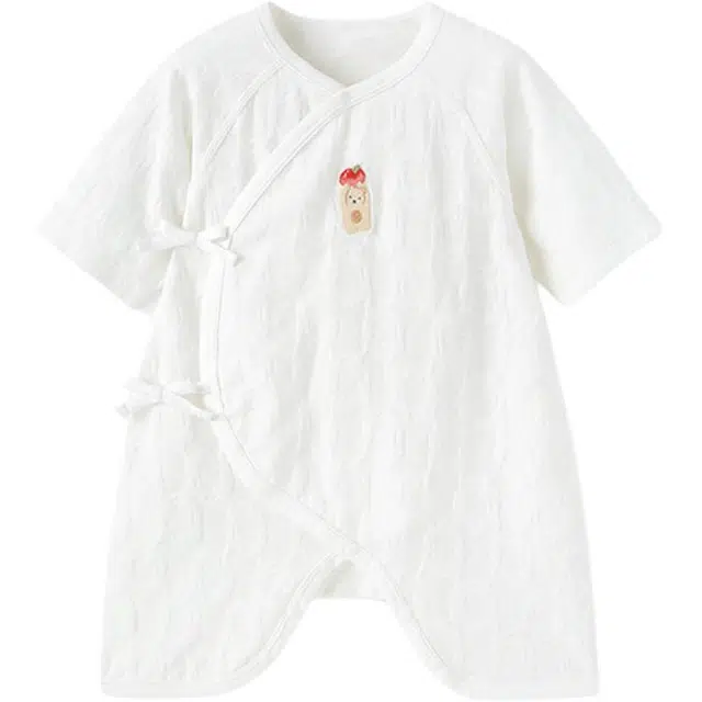 英氏爬服 柔软透气连身衣短袖休闲 𫔮短爬 婴幼童