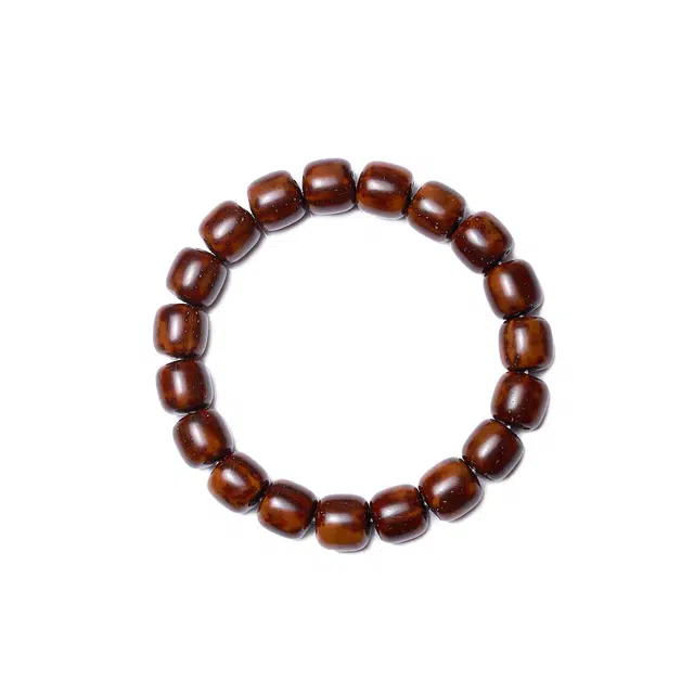 梨云暮雪 深抛光老料巧克力皮 文玩 精工雕刻 高级打磨工艺 深色 老熟#好运 紫金鼠 手串 男女同款情侣款