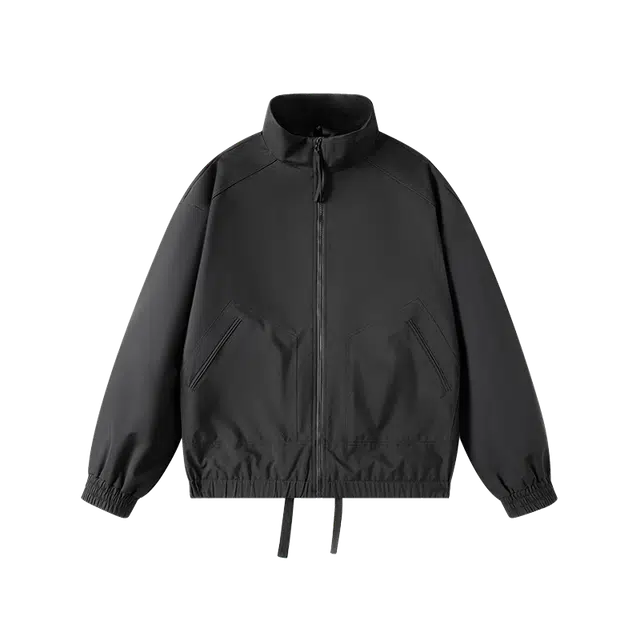 奇迹街区 复古潮牌立领拉链宽松百搭休闲夹克外套 男女同款