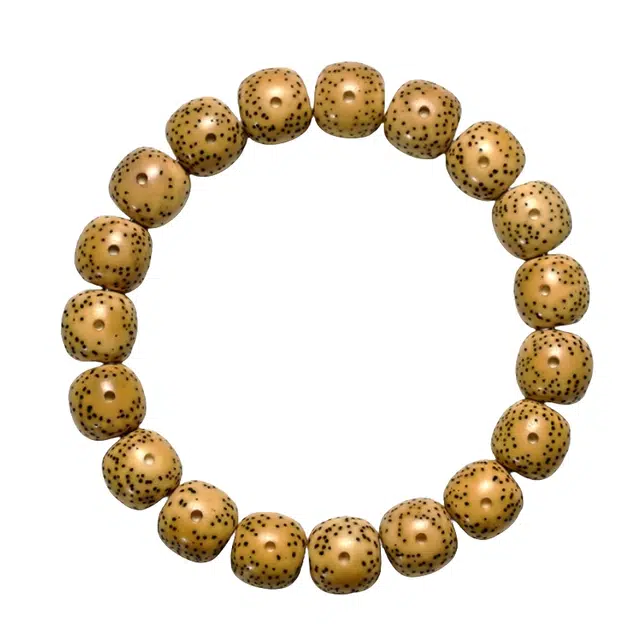 宣华意 精品鸡油黄高密度单圈佛念珠#好运 星月菩提 手串 男女同款情侣款