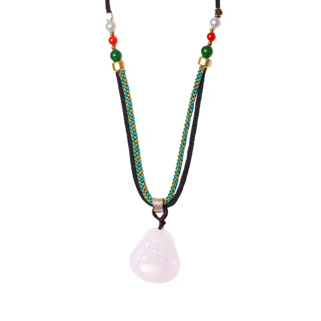 梨云暮雪 精选高品质 桃之夭夭 平安喜乐尼勒佛 上岸 国风#好运天然 玉髓 吊坠 男女同款情侣款