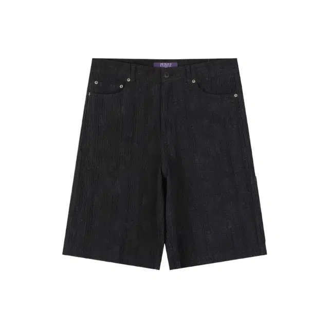 BESLOW WASHED LINEN JACQUARD WORK SHORTS