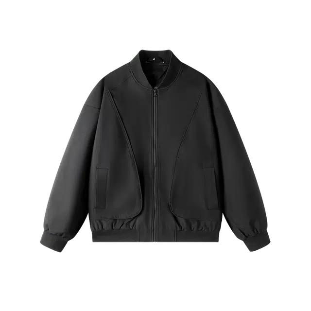 奇迹街区 复古潮牌立领拉链秋季宽松百搭休闲夹克外套 男女同款