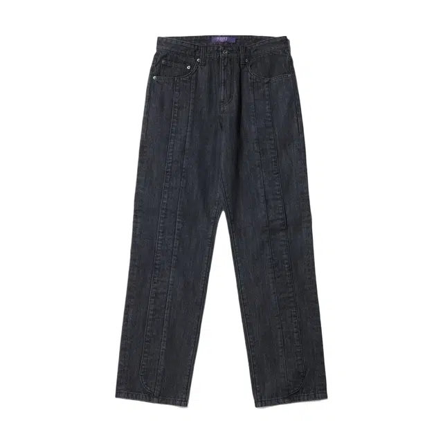 BESLOW FRONT SEAM PANNEL JEANS BLACK