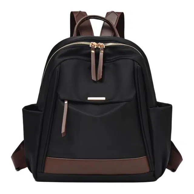 爱尔绅特 轻便简约时尚潮流百搭 牛津布 双肩包 常规 女款 黑色/卡其色