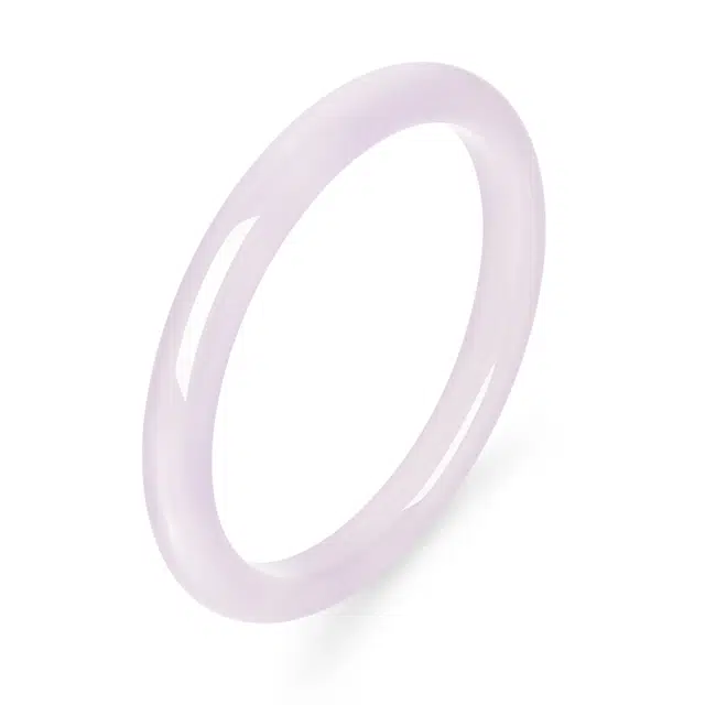 老凤祥 烟雨如梦 新中式国潮复古汉服圆条 高级清冷感 透亮正圈精美#好运 玉髓 手镯 女款