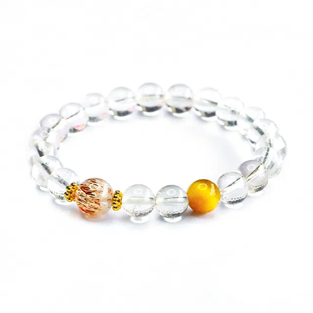 絮物 小众轻奢时尚百搭国潮新中式高级感简约主义温柔可爱气质#好运 白水晶 手串 男女同款情侣款