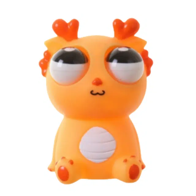 蔻蒂熊 吐刀乐爆眼龙蛇年挤压瞪眼小龙人公仔可爱解压立体发泄搞笑整蛊 捏捏乐/按按乐