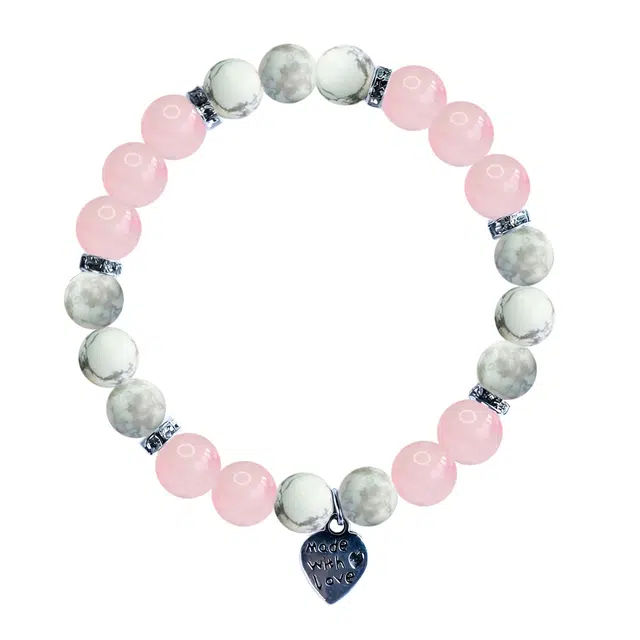 絮物 【幸福平安】新中式轻奢国潮小众设计高级感出街神器温柔甜美气质可爱上岸#好运 粉水晶 手串 男女同款情侣款