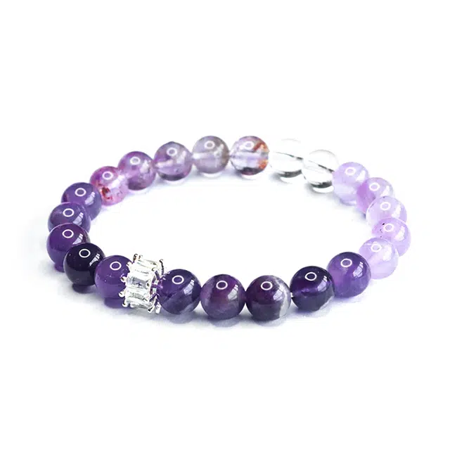 絮物 【百福具臻】单圈极简主义国潮新中式轻奢小众高级感出街神器温柔甜美气质可爱上岸#好运 紫水晶 手串 男女同款情侣款