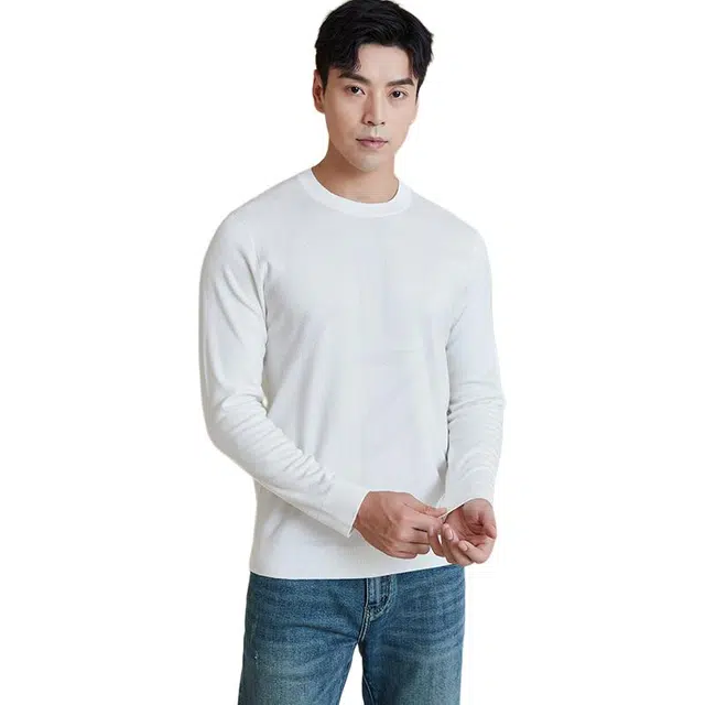 古鲨 时尚提花毛衫商务高端绵羊毛针织衫 男款