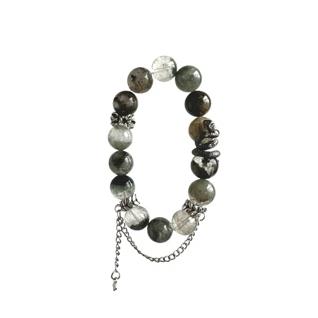 子婳 能量守护财富生肖本命年招财转运新中式复古国风时尚百搭#好运 绿幽灵 手串 女款