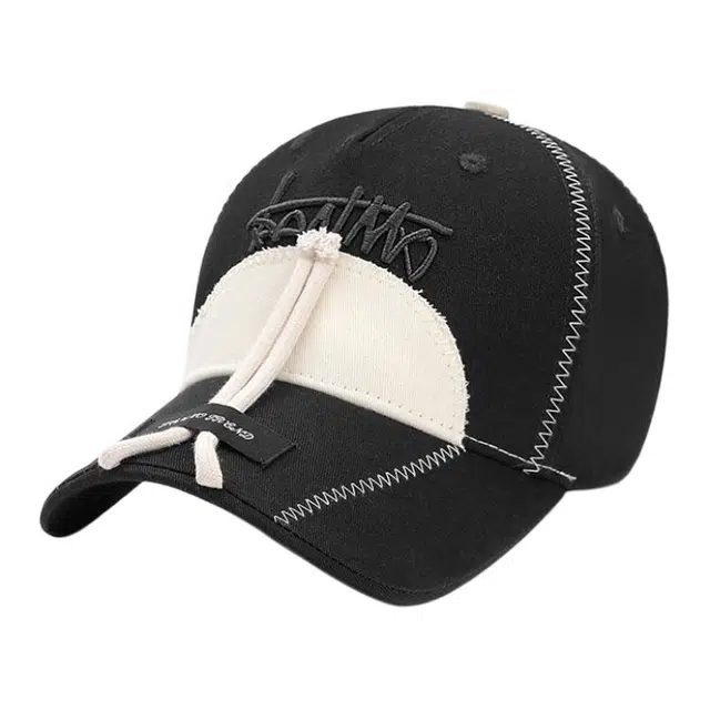 肯默 个性拼接拼色街头嘻哈遮阳防晒 棉 鸭舌帽 男女同款情侣款