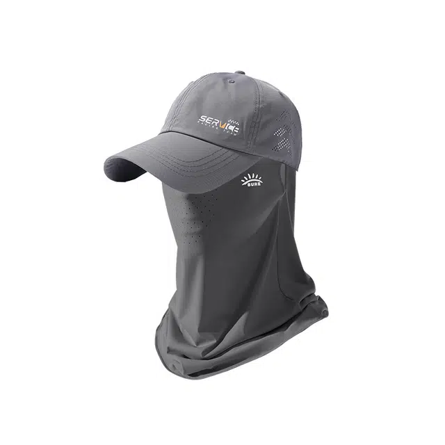 俞兆林 速干棒球帽户外运动跑步登山骑行透气遮阳帽子防晒面罩全脸防紫外线护颈脖套挂耳冰丝口罩套装 聚酯纤维 鸭舌帽 男款